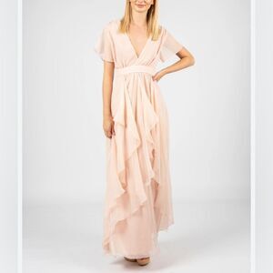 Liu.Jo Pink Ruffle Maxi Dress(Size 8)